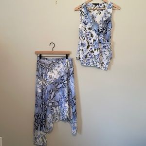 Spring Summer Skirt Blouse Outfit Size 2 XS